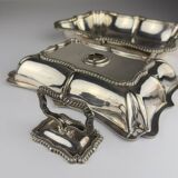 Antique silver-plated serving dish from Sheffield, early 20th century, England.