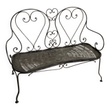 Wrought iron garden bench