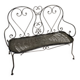 Banquette de jardin en fer forgé