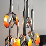 Chandelier Raak waterfall 60s/70s 6 fires