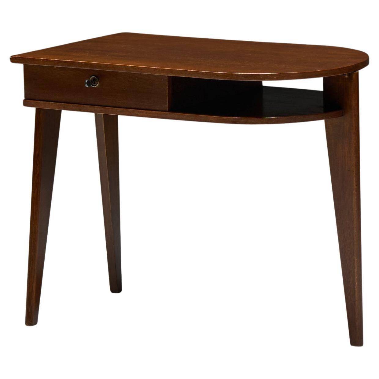 Tripod desk by Jacques Adnet, France, 1950s