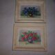 Paire de peinture de fleurs