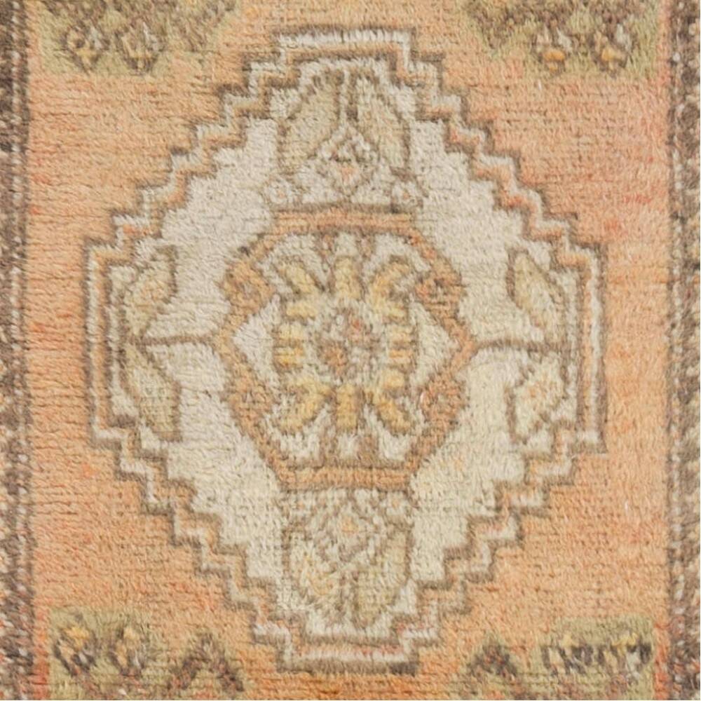 Hand-knotted Small Rug. Vintage Doormat. Turkish Seat Cover. Entryway Rug. Kitchen Mat. Bath Mat