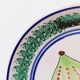 XXL vintage wall or collector's plate in ceramic - hand-painted fruit pattern, 3 figs - Sicily, Italy, 1960s - retro decoration, elegant gift idea