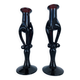 Glass candle holders