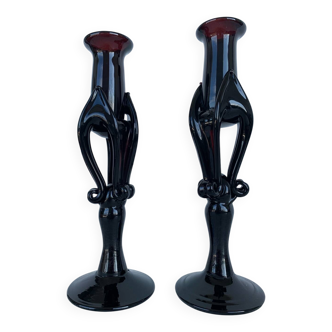 Bougeoirs verre