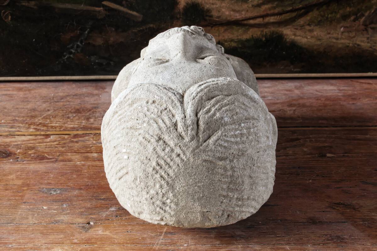 Ancienne tête de Christ de Vézelay en pierre reconstituée