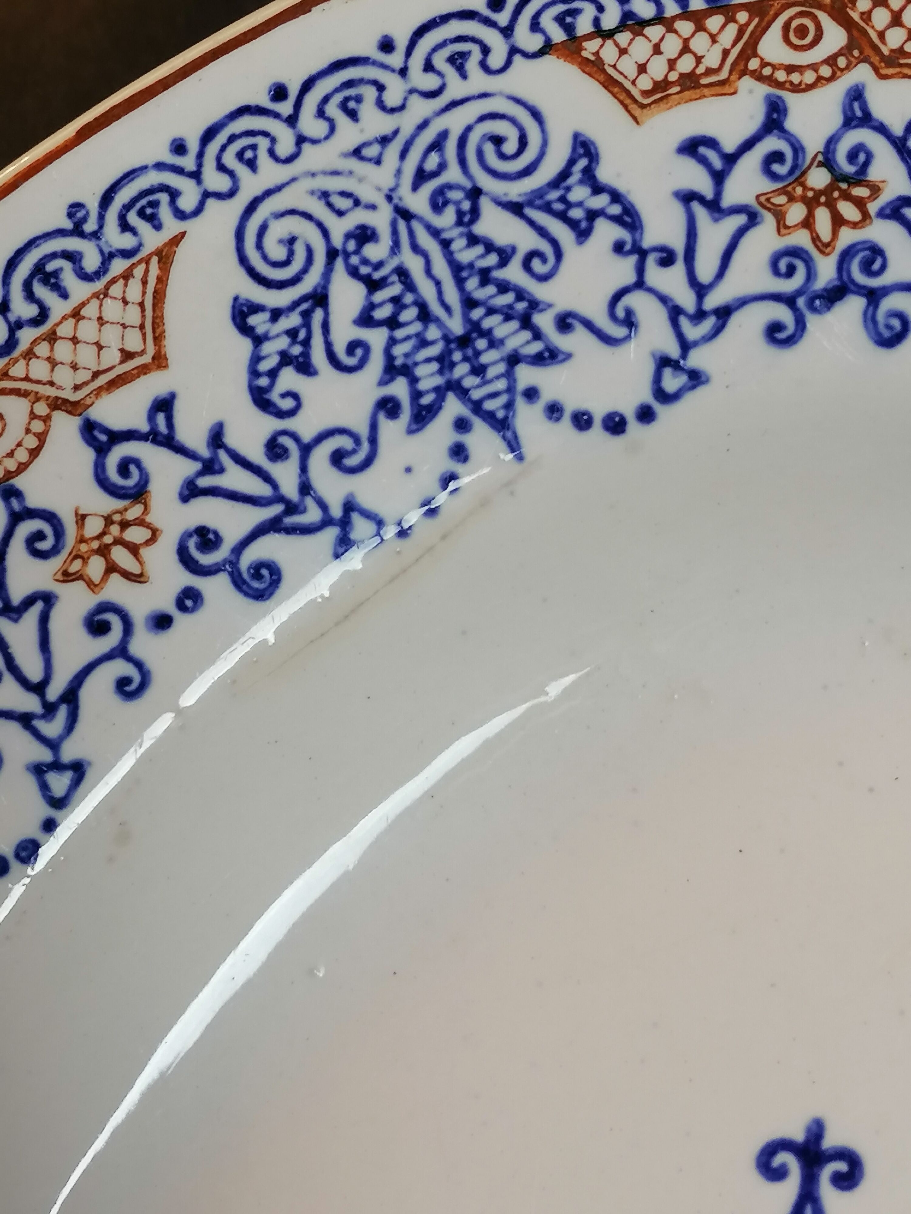 Longwy oval earthenware dish