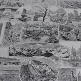 Old geographical map of Asia Larousse