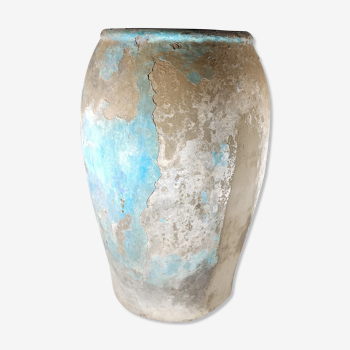 Blue terracotta jar