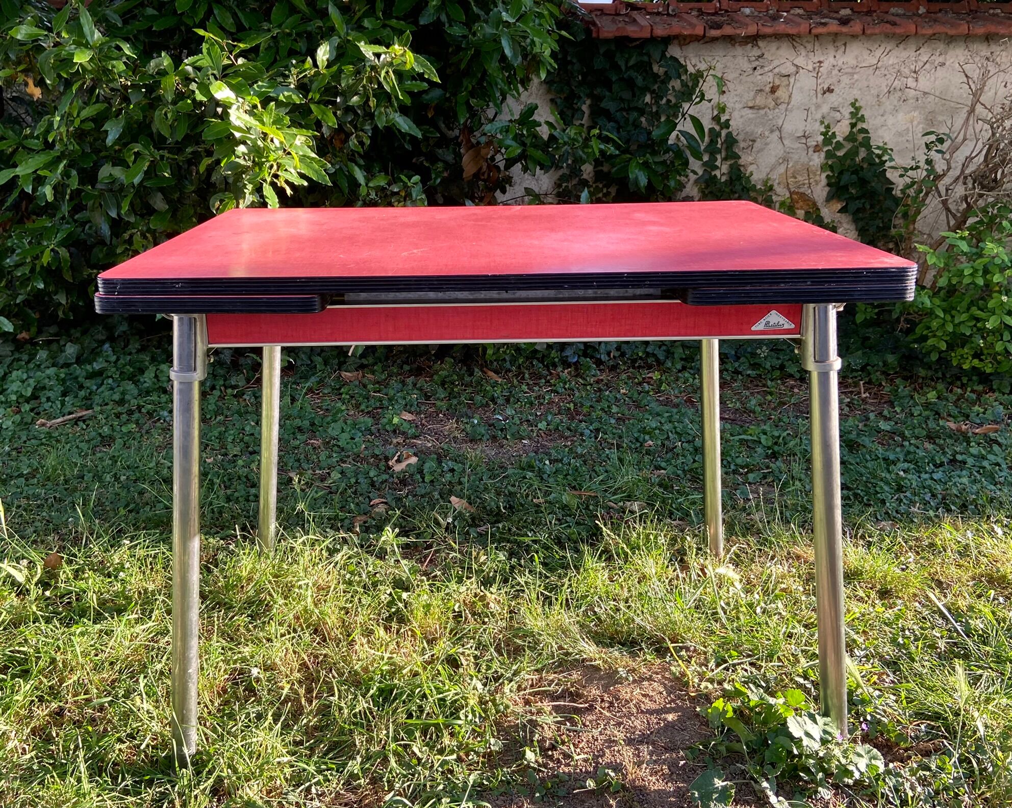 Vintage red formica table