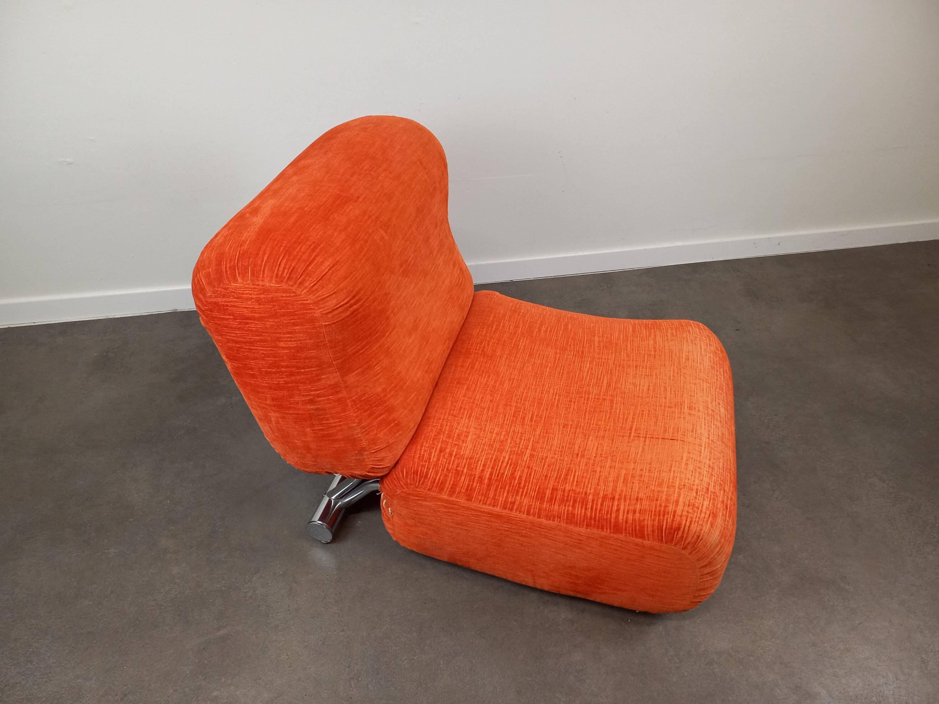 Vintage orange fireside chair