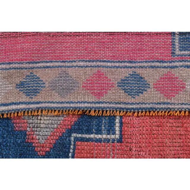 Tapis en laine et coton fait main Oushak turc des années 1970, 104x307.