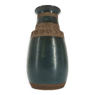 Bitossi blue glazed ceramic vase 1960