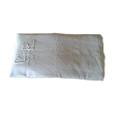 Old Embroidered Cloth. CB monogram and flowers