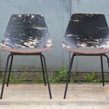 Pair of Tonneau chairs by Pierre Guariche