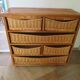 Storage furniture - wooden chest of drawers - 8 wicker drawers - bohemian countryside