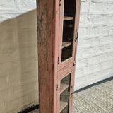 Pink showcase in Burmese teak