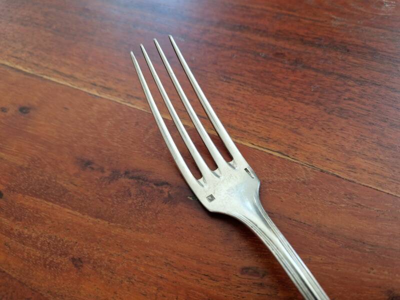 Christofle - Spatours model table fork in silver-plated metal