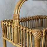 Rattan bottle holder