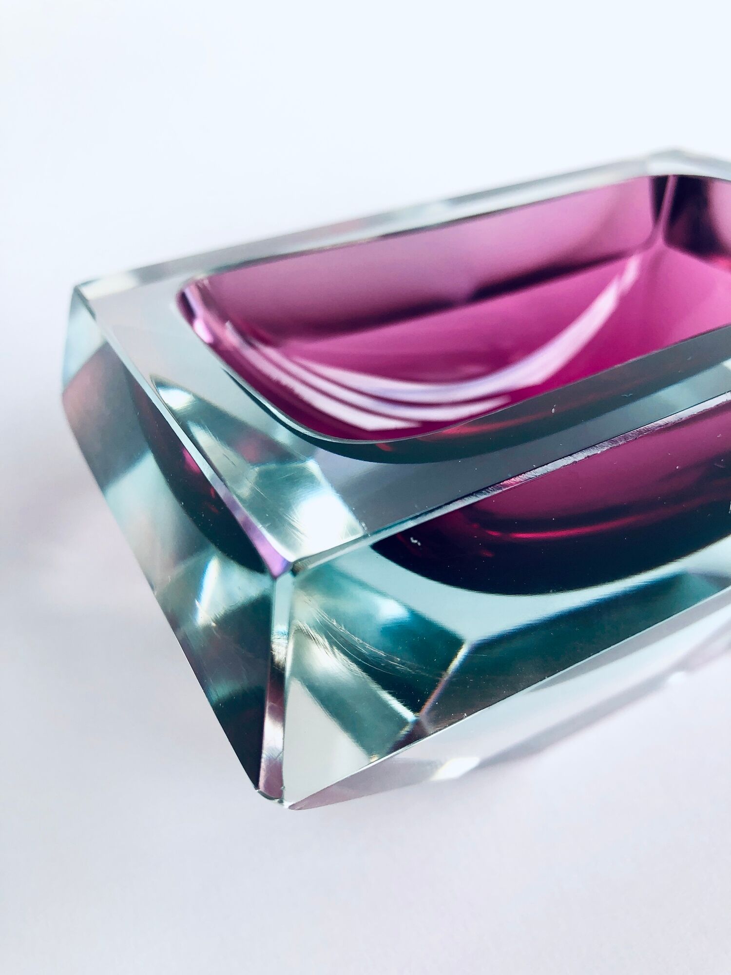 Empty pocket Sommerso Murano design Luigi Mandruzzato, 60s