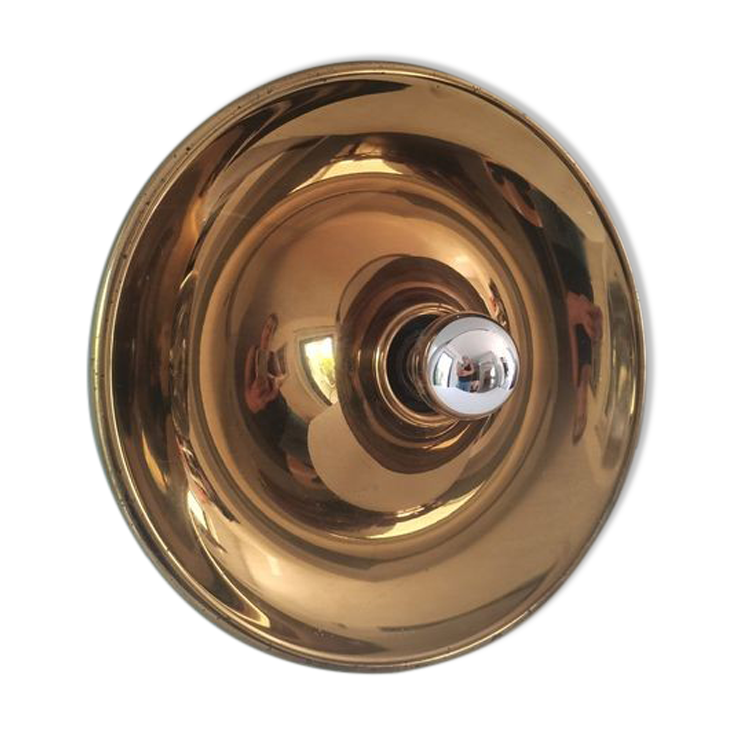 Italian brass wall lamp, diam. 39 cm