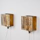 Pair of 2 Danish vintage Kalmar sconces by Vitrika, 1960s