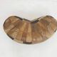 Vintage kidney shaped patchwork ottoman, The Netherlands 1970's