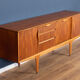 Retro teak 1960s jentique mid century sideboard with folded handles