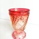 Paire de verres Baccarat anciens rouge rose dégradé