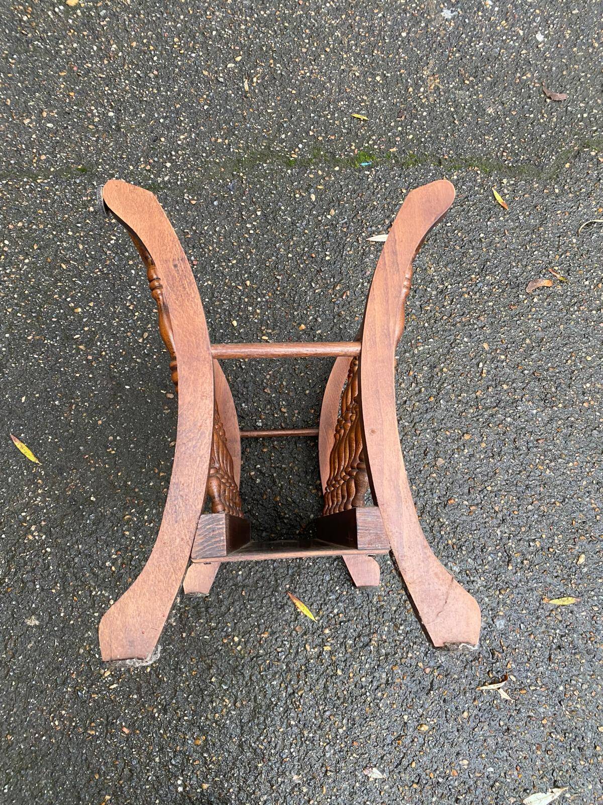 Solid wood magazine/document holder, 47cm