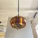 Brass and smoked glass pendant lamp by Temde, Germany 1970s
