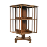 Wooden swivel library