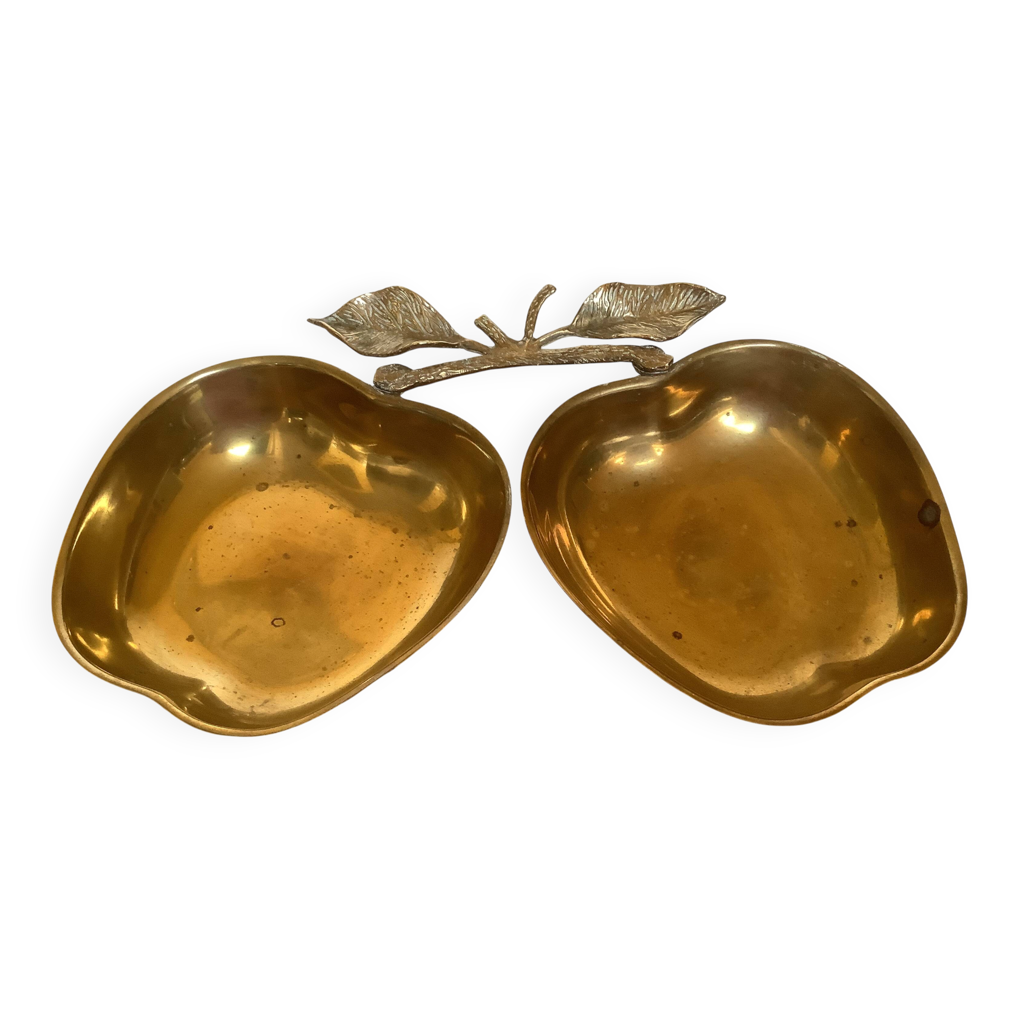 Double brass apple tray