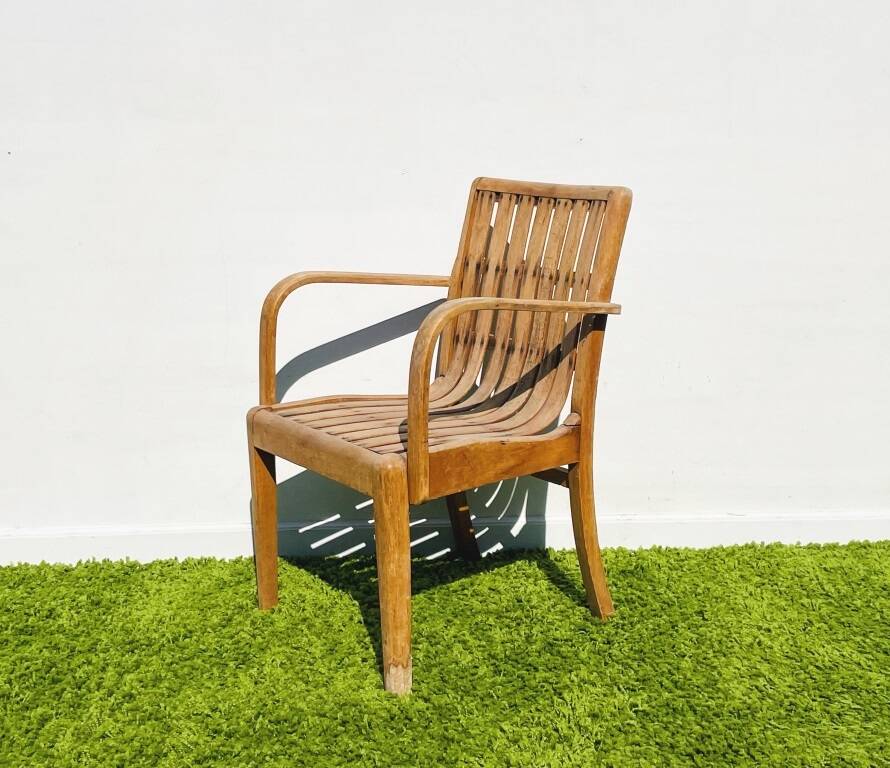 Vintage 60s wooden children's armchair