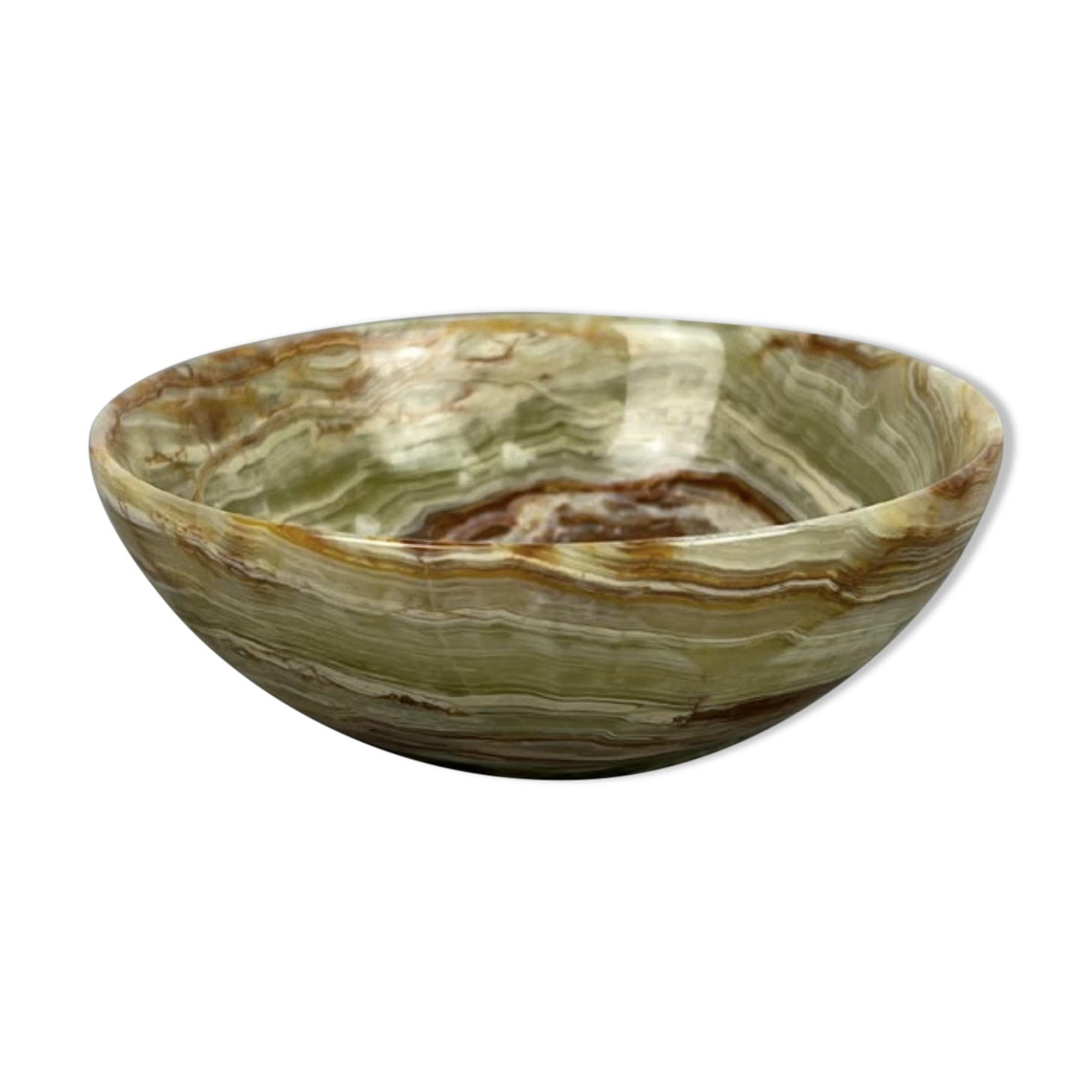 Vintage green onyx bowl
