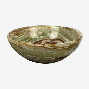 Vintage green onyx bowl