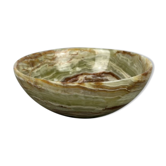 Vintage green onyx bowl