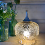 Vintage glass pendant light 1960 1970