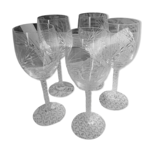 Verres à pieds en cristal