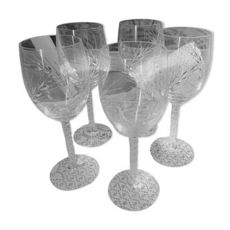 Crystal D'Arques footed glasses