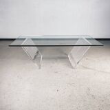 1970s plexiglass coffee table