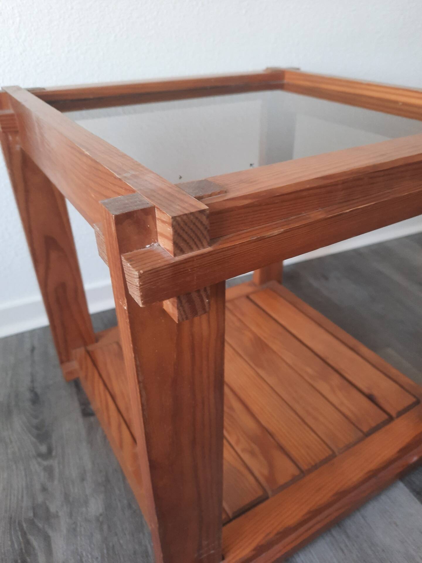 Side table, end table, brutalist style