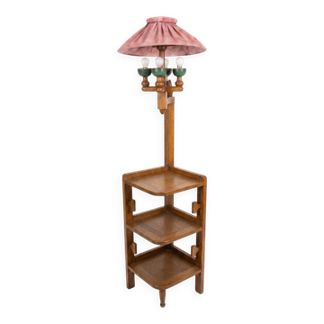 Lampadaire Guillerme et Chambron en chêne des années 60