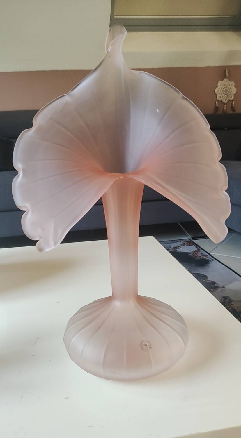 Large Italian Vase, Jack in the Pulpit corolla neck, Murano style