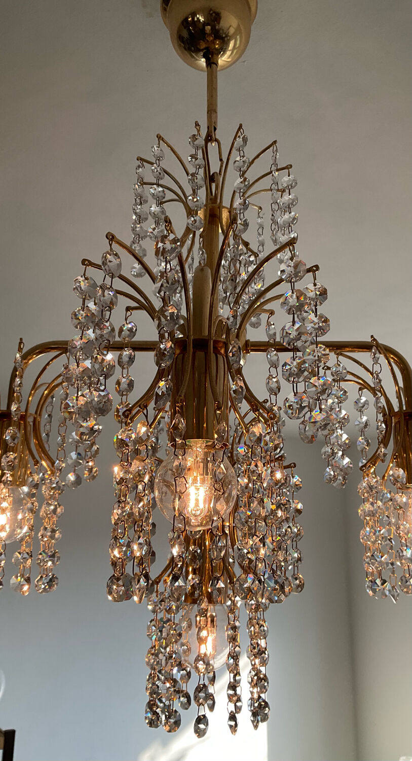 Crystal tassel chandelier from the 60s and 70s