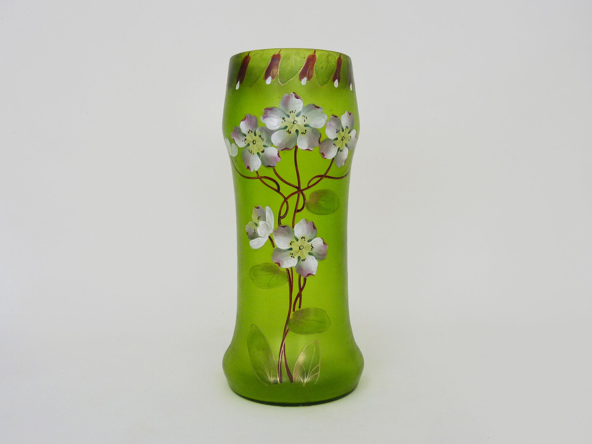 Art nouveau vase enamelled floral decoration, 27.5 cm - 10.82"