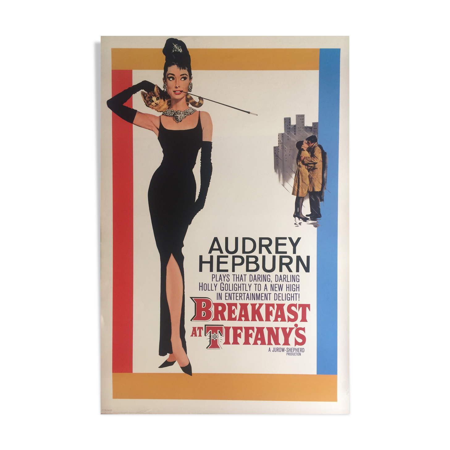 Poster of the film Breakfast at Tiffany's (1961) by Black Edwards, with Audrey Hepburn