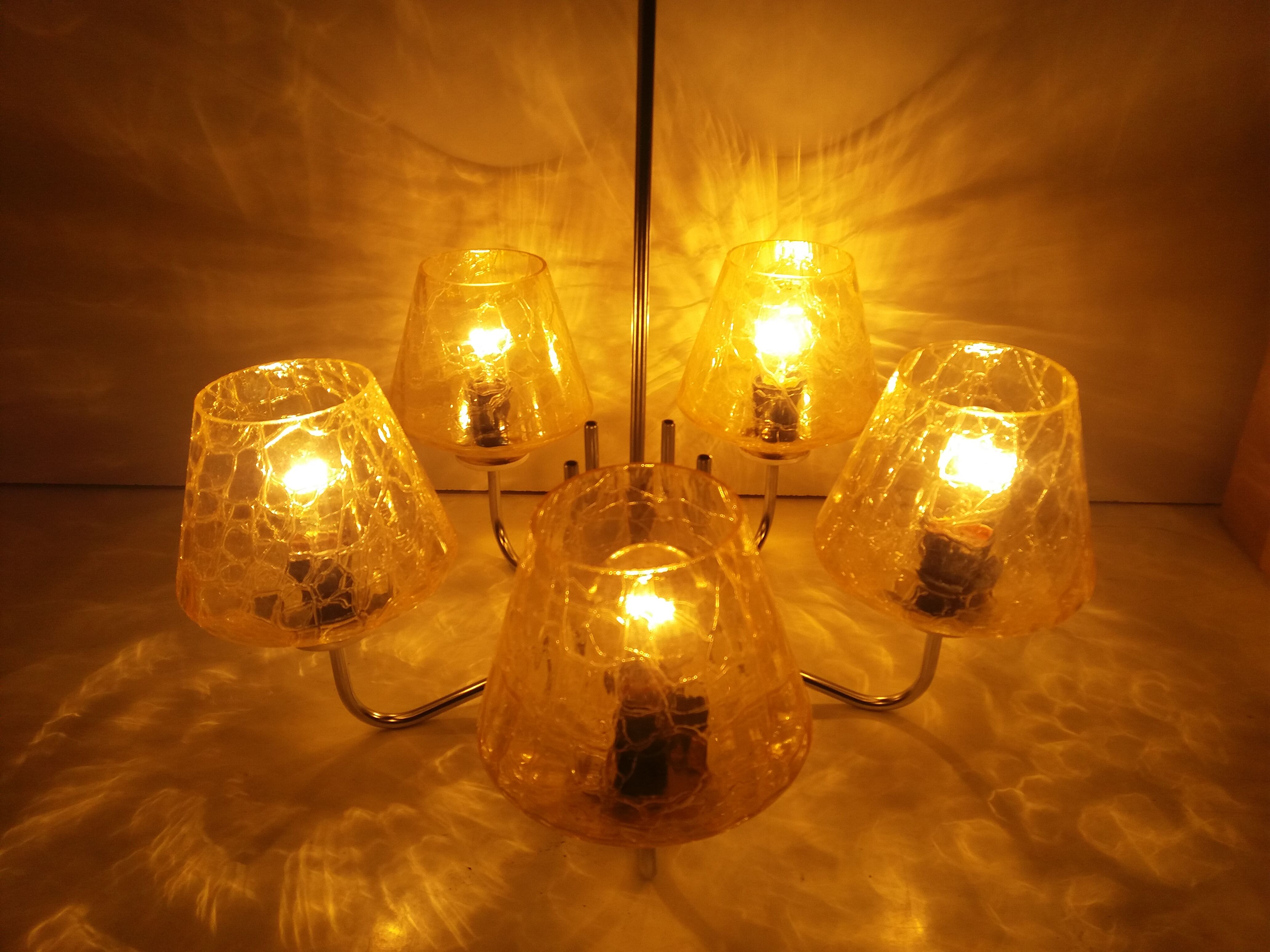 1965 Napako chandelier, Czechoslovakia