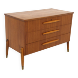 Scandinavian teak chest of drawers, Bröderna Gustavssons, Markaryd, Sweden, 1950